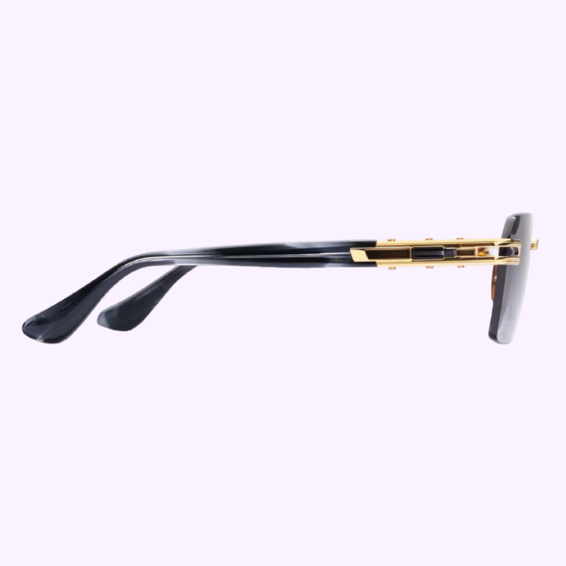 DITA Meta-Evo One DTS147-A-01 sunglasses angled view with gold arms