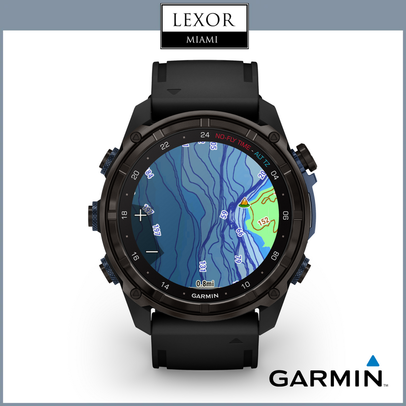 Garmin Descent™ Mk3i – 51 mm, Carbon Gray DLC Titanium with Black Silicone Band 010-02752-10 Watches UPC  753759332891