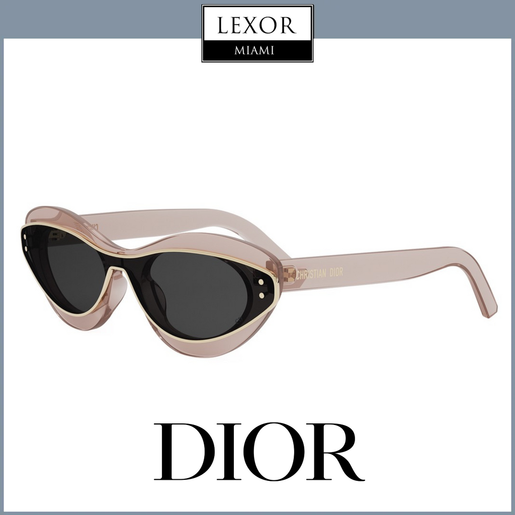 メガネ Dior Eyeglass Frame MONTAIGNE40 C9C Leopard Print DIOR CD40072U XL (60 - 18) with Violet lenses and Brown