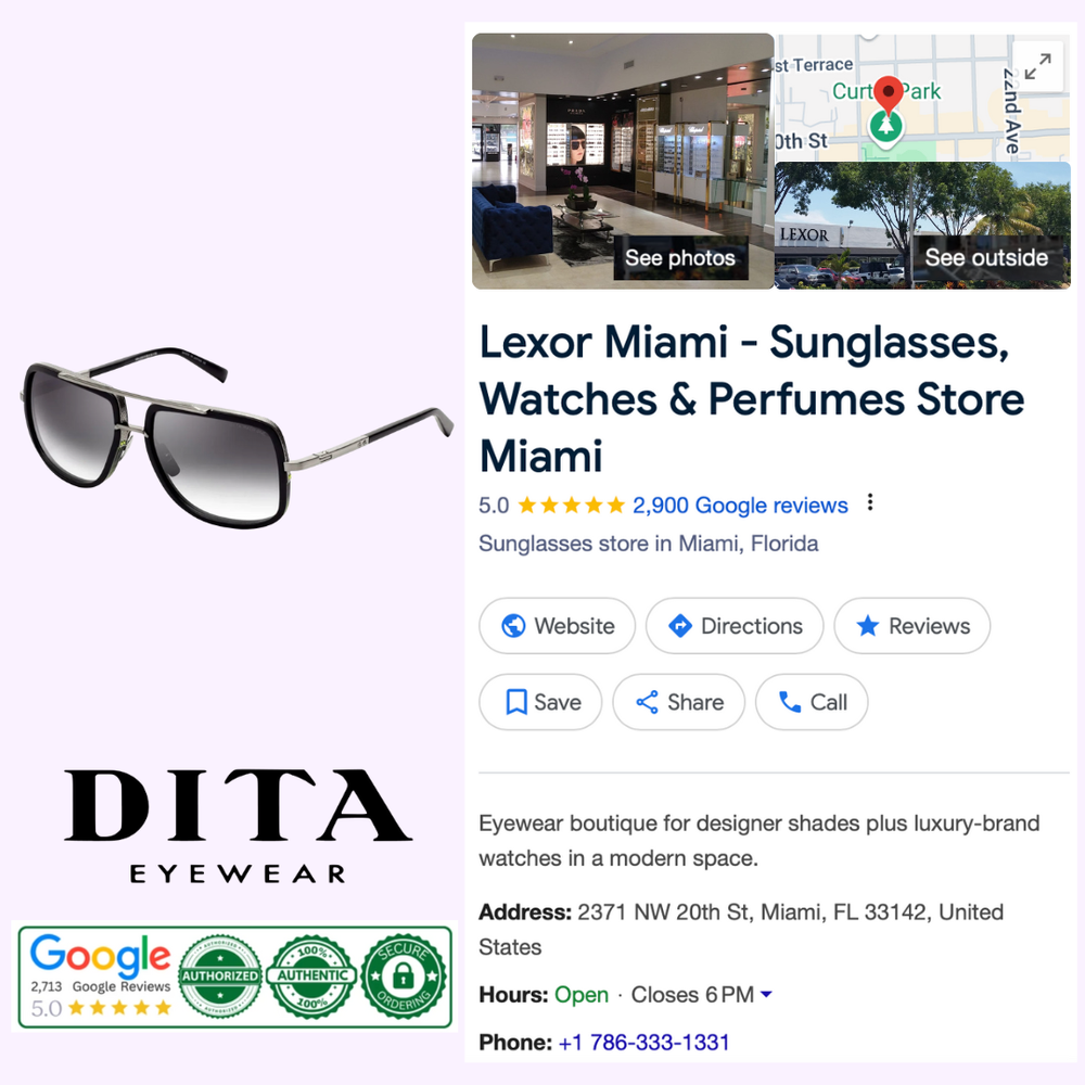 Dita DRX-2030-E-BLK-SLV-59-Z Mach One Unisex Sunglasses – Lexor Miami