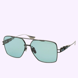 The Dita DTS159-A-02 Unisex Sunglasses by Dita Sunglasses, featuring blue-tinted rectangular lenses and a slim black frame, are shown on a white background with LEXOR MIAMI and DITA EYEWEAR logos above and below the luxury eyewear.