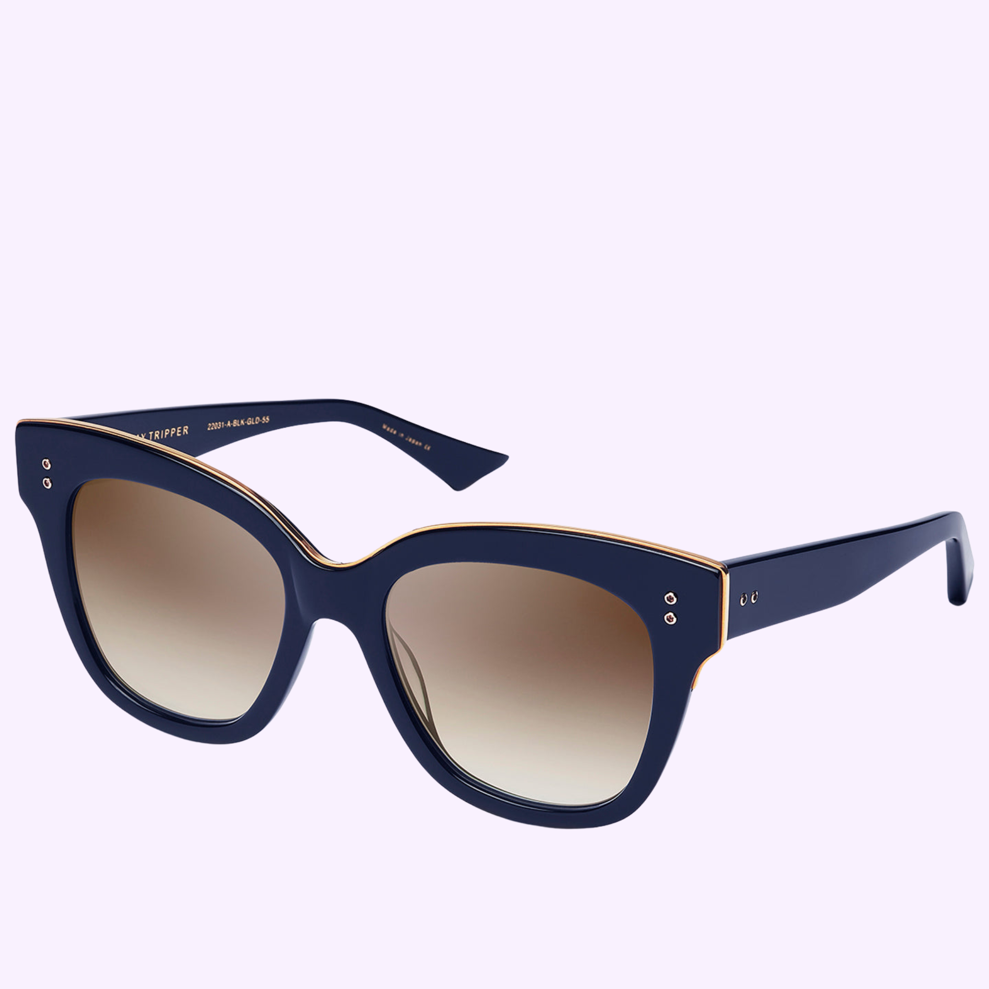 Angle View Dita Sunglasses DAY TRIPPER 22031-D-NVY-GLD-55-Z