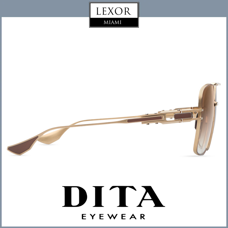 Side view of DITA GRAND-EMPERIK sunglasses gold titanium frame, Lexor Miami