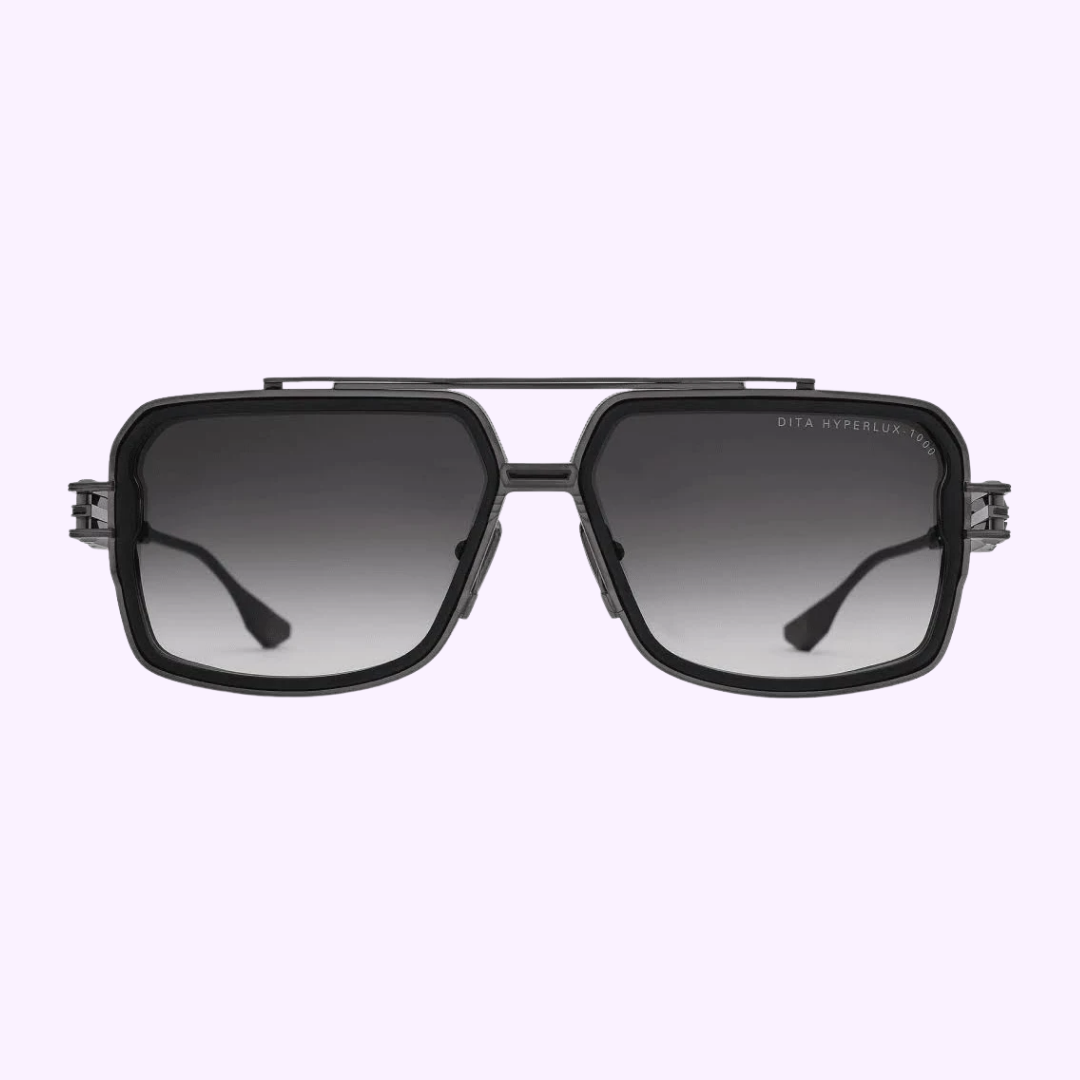 Dita Sunglasses HYPERLUX-1000 DTS470-A-01 matte black navigator frame with floating titanium bridge