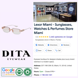 Rimless rectangular Dita Sunglasses HYPERLUX-3000 DTX198-A-03 with gold-tone titanium frame arms.