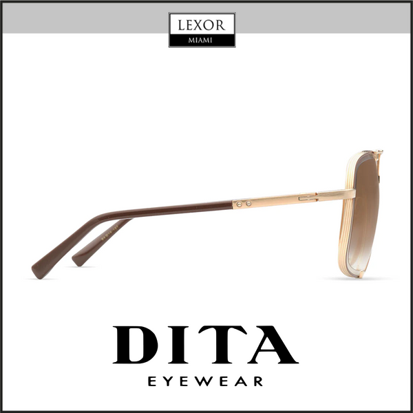 Dita DRX-2087-I-GLD-BRN-64 Unisex Sunglasses