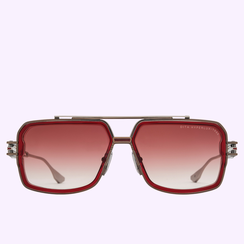 DITA HYPERLUX-1000 sunglasses titanium navigator frame detail, Lexor Miami