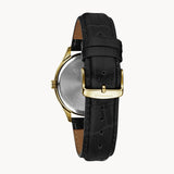 Bulova 44B118 Dress Caravelle Black Leather Strap Men Watches