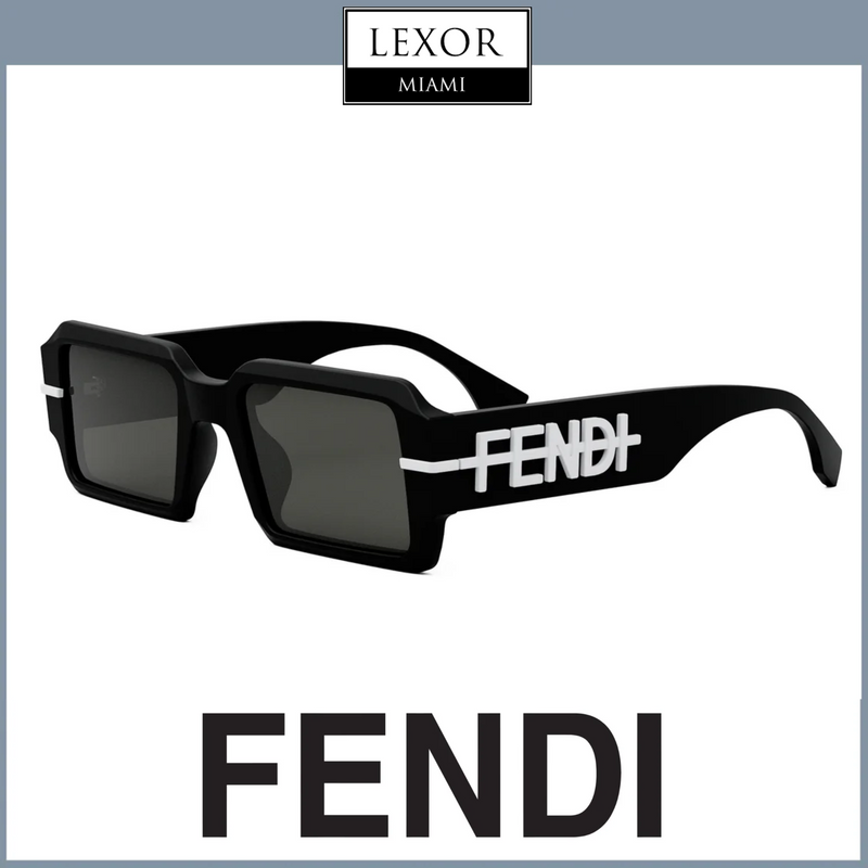 Fendi FE40073U 52 02A ACETATO Óculos de Sol Masculinos