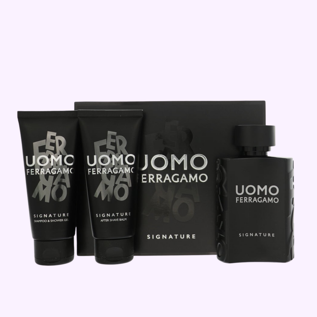 Salvatore Ferragamo 3 セット Salvatore Ferragamo Set Spicy Leather Parfum 3pc 3.4 Edp M – Best