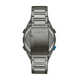 Fossil FS5861 Everett Solar Digital Black Stainless Steel Strap Men Watches