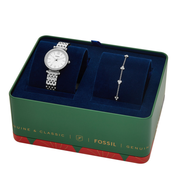 Fossil ES5315SET Carlie Holiday Newness Stainless Steel Mesh Women Watch