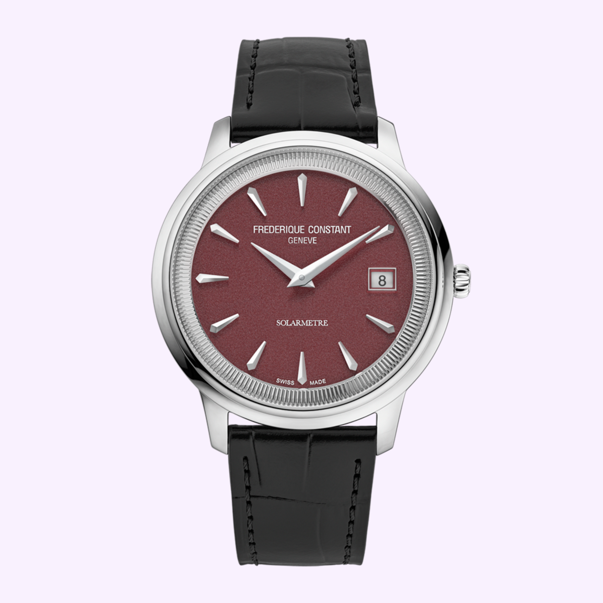 Frederique Constant Classics Moneta Solarmetre FC-120BRG3S6, burgundy dial, stainless steel case