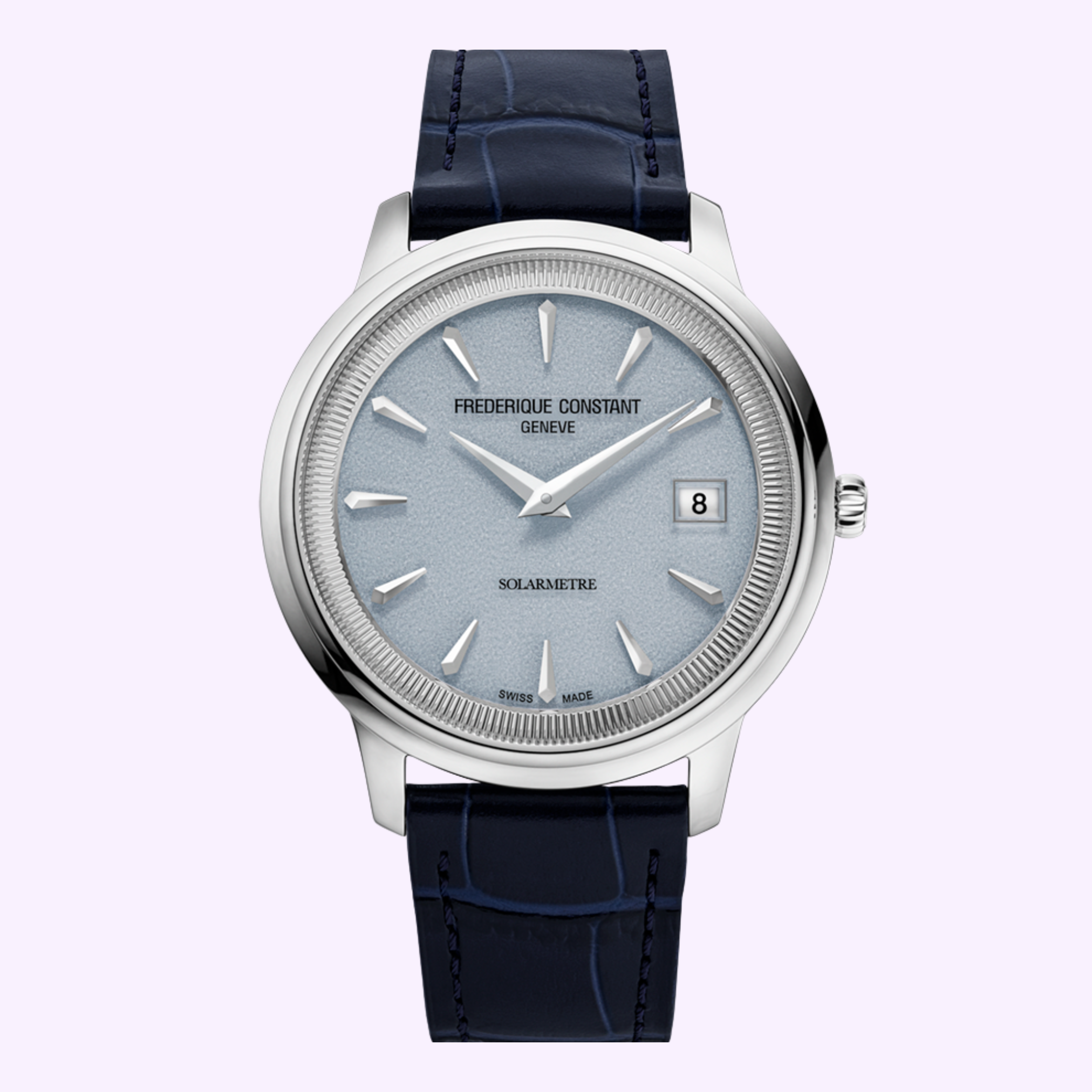 Frederique Constant Classics Moneta Solarmetre FC-120LB3S6, ice blue dial, stainless steel case