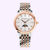 Front View Frederique Constant Watches Classics Slimline Ladies Moonphase FC-206MPWD1S2B