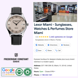 A Frederique Constant FC-220CR5B6 Classics Quartz Date men’s luxury watch with a black leather strap and a round silver-toned dial featuring Roman numerals and a date window.