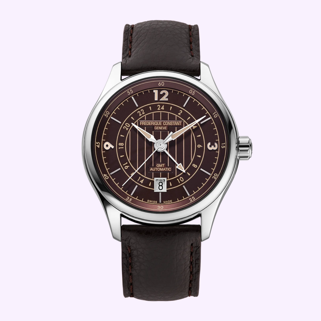 Frederique Constant Classics Runabout FC-350RBR5B6 with brown dial and dark brown leather strap
