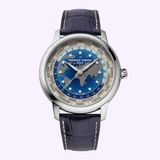 Front View Frederique Constant Watches Manufacture Classic Worldtimer FC-719BLW3H6
