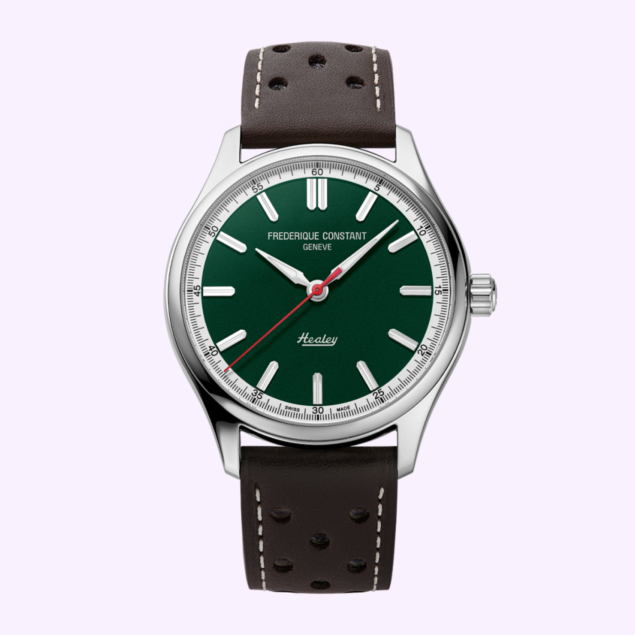Frederique Constant Vintage Rally Healey Automatic FC-301HGRS5B26, British Racing Green dial, brown leather strap