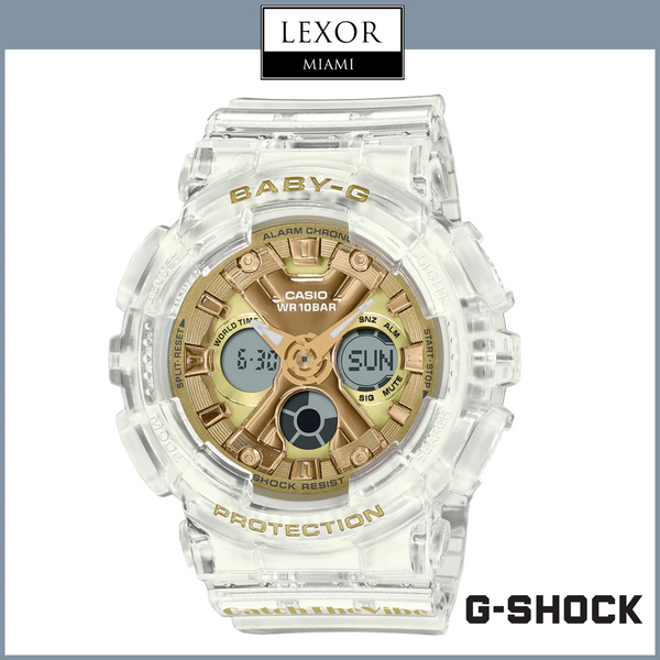 G-Shock BA-130CVG-7A Baby-G Analog Digital Clear Resin Strap Women Watches