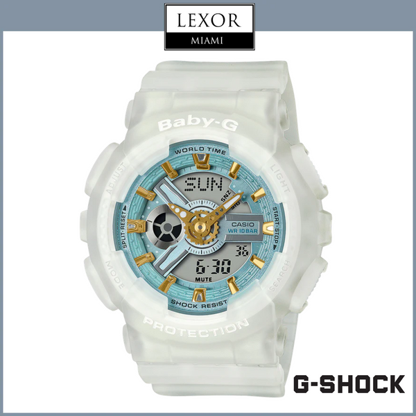 G-Shock BA110SC-7A Baby-G Digital White Resin Strap Women Watches