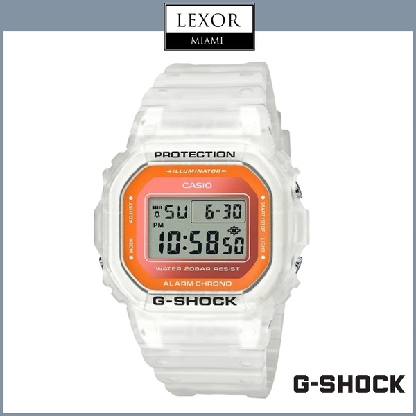 G-Shock DW5600LS-7 Analog Digital Clear Resin Strap Men Watches