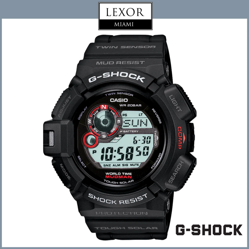 G-Shock G9300-1 Mudman Scorpion - Reloj para hombre con correa de resina negra