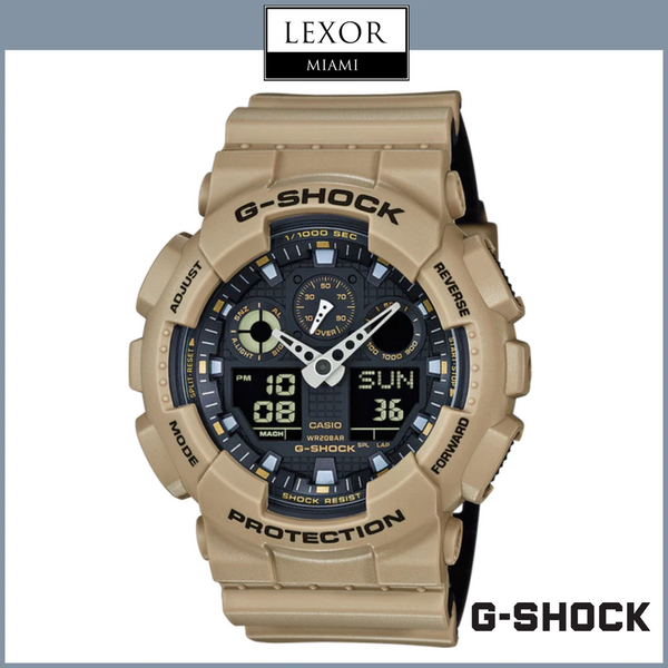 G-Shock GA-100L-8A Analog Digital Beige Resin Strap Men Watches