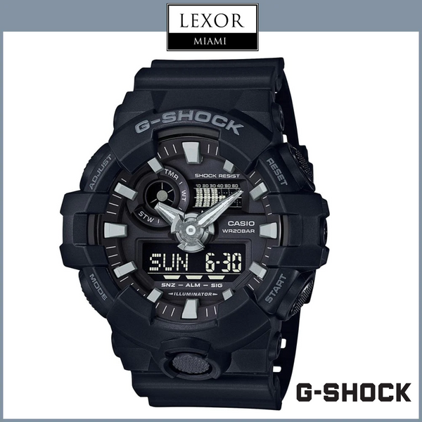 G Shock GA 700 1B Digital Analog Black Resin Strap Men Watches Lexor Miami