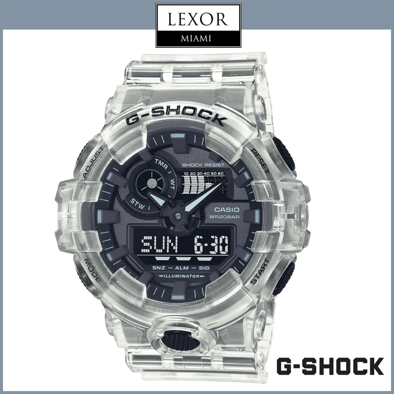 G-Shock GA-700SKE-7 Digital Analog Clear Resin Strap Men Watches