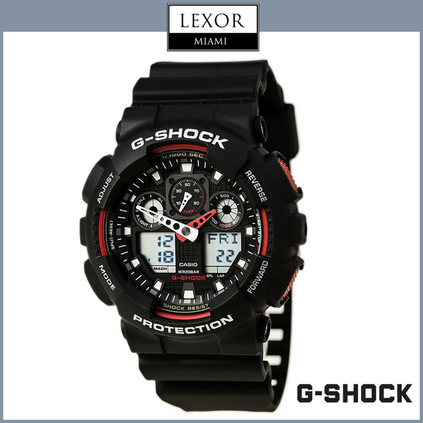 G shock ga 100 black red sales