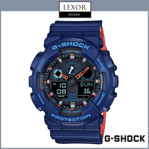G-Shock GA100L-2A Analog Digital Blue Resin Strap Men Watches