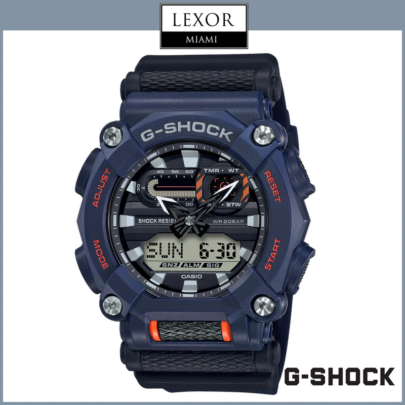 Relógios masculinos analógicos digitais G-Shock GA900-2A Navy Resin Strap