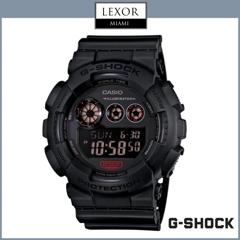 Relógios masculinos analógicos digitais G-Shock GD-120MB-1 com pulseira de resina preta