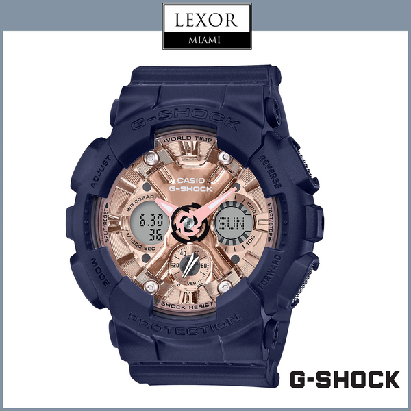 G-Shock Gmas120Mf-2A2 Analog-Digital Navy Resin Strap 45.9mm Women Watches Lexor Miami