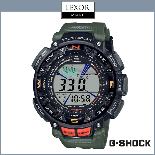 G-Shock PRG240-3 Pro Trek Solar Power Green Resin Strap Men Watches