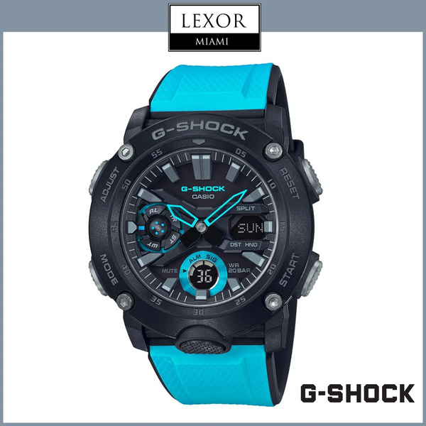 G-SHOCK Watch GA2000-1A2 Analog-Digital Blue Resin Strap 48.7mm Men Watches Lexor Miami