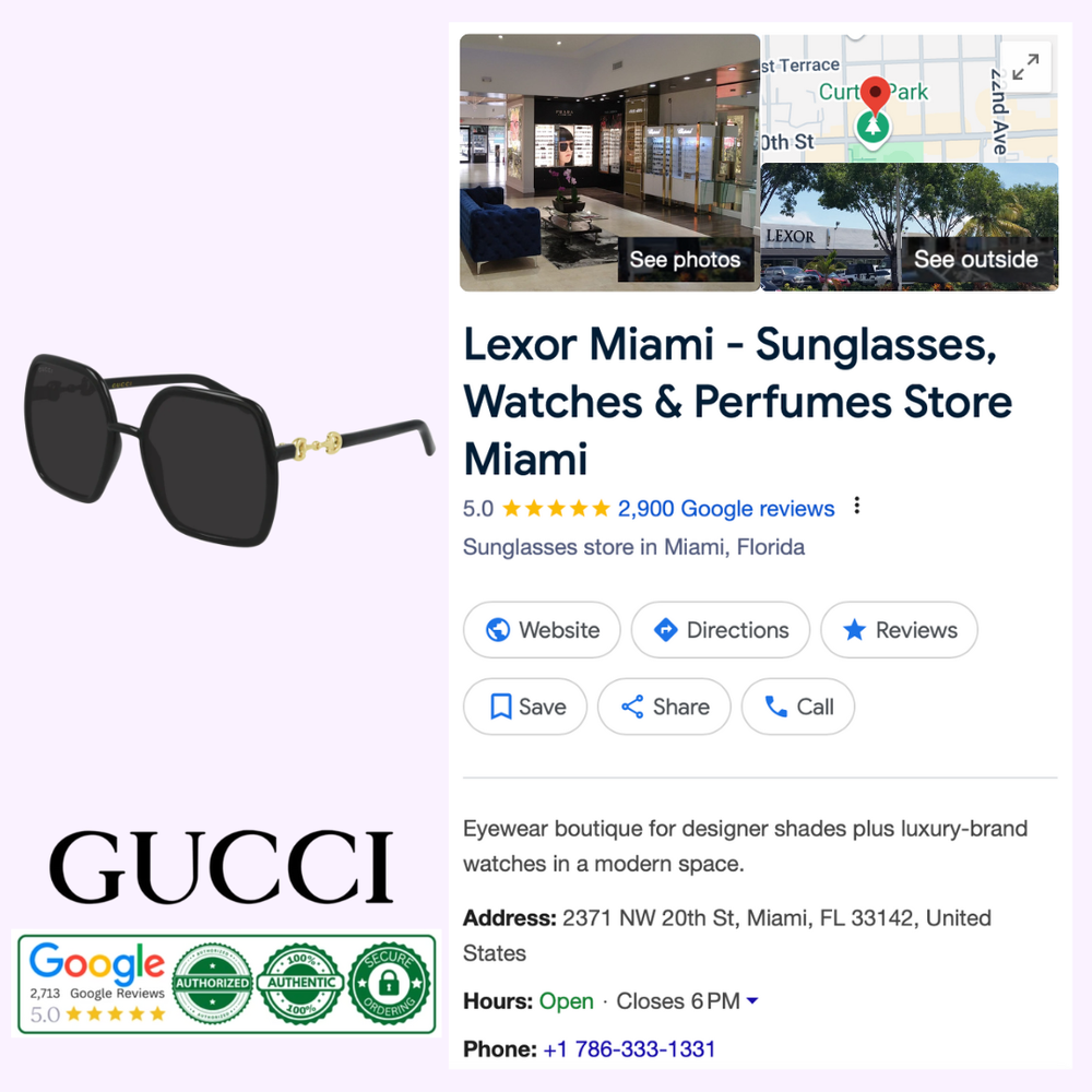 Gucci GG0890S 001 55 Women Sunglasses – Lexor Miami