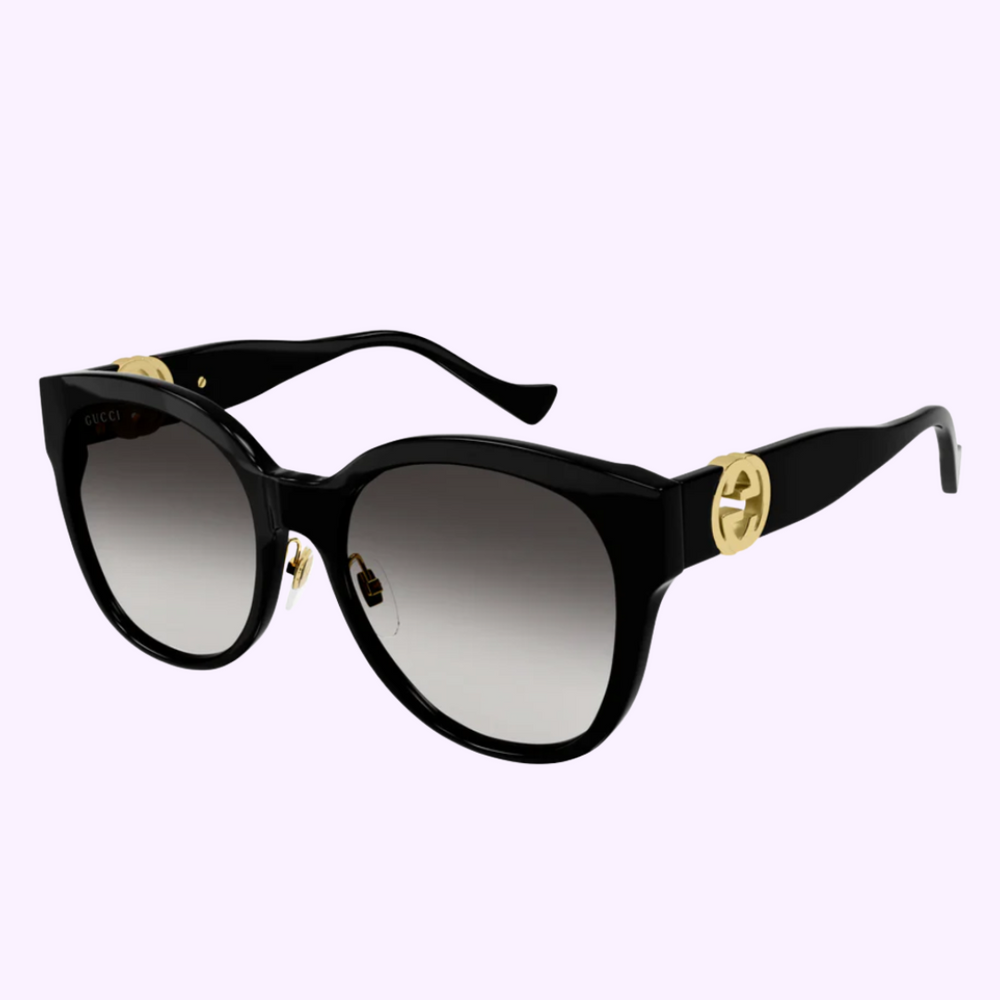 【GUCCI】ブラック キャットアイ サングラス GG1028SK Gucci GG1028SK 006 Unisex Sunglasses – Lexor Miami
