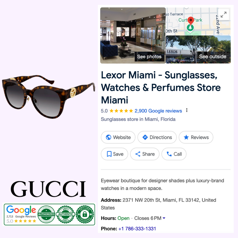 Gucci GG1028SK 007-56 Woman Sunglasses – Lexor Miami
