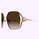 Gucci GG1322SA-002 64 Óculos de Sol Feminino Metal
