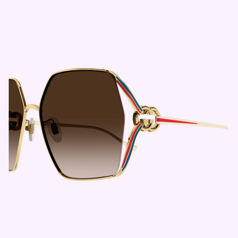 Gucci GG1322SA-002 64 Óculos de Sol Feminino Metal