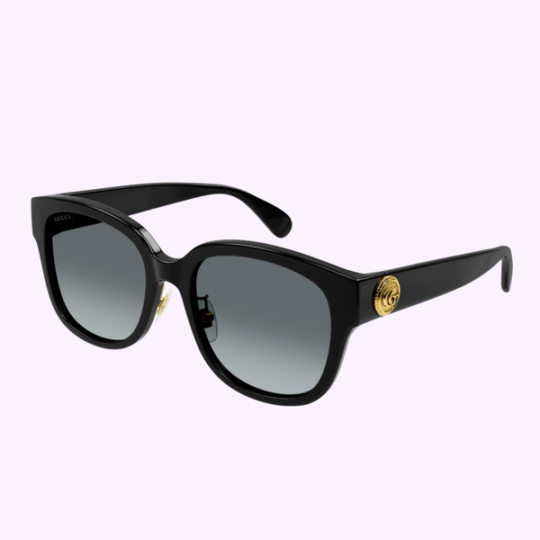 Gucci GG1409SK-001 55 Óculos de sol femininos de acetato reciclado