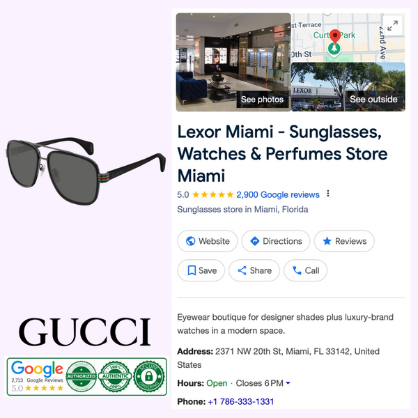 GUCCI SUNGLASSES GG0448S-001 58 UPC: 889652201856