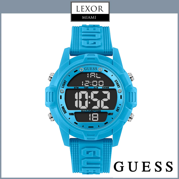 Guess GW0050G1 Digital Blue Silicone Strap Men Watches