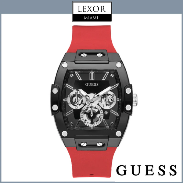Guess GW0203G4 Phoenix Multifunctional Red Silicone Strap Men Watches