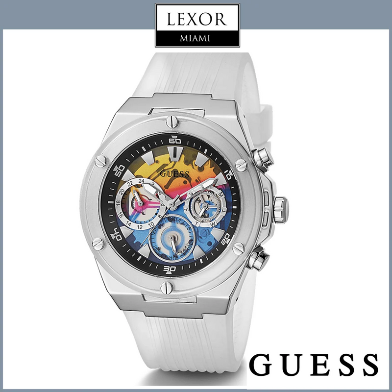 Guess GW0425G4 SILVER TONE CASE CLEAR BIO-BASED POLYURETHANE Man Watch