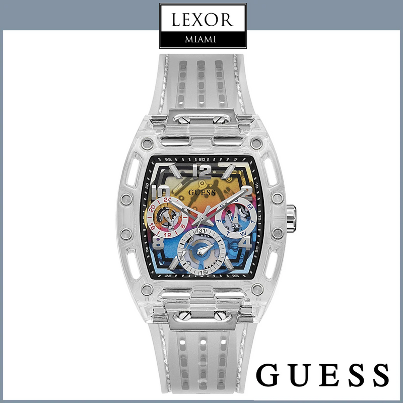 Reloj Guess GW0499G3 PHOENIX CLEAR CASE SILICONA TRANSPARENTE para hombre