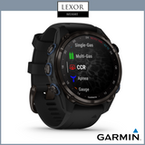 Garmin Descent™ Mk3i – 43 mm, Carbon Gray DLC Titanium with Black Silicone Band 010-02753-10 Watches UPC  753759333058