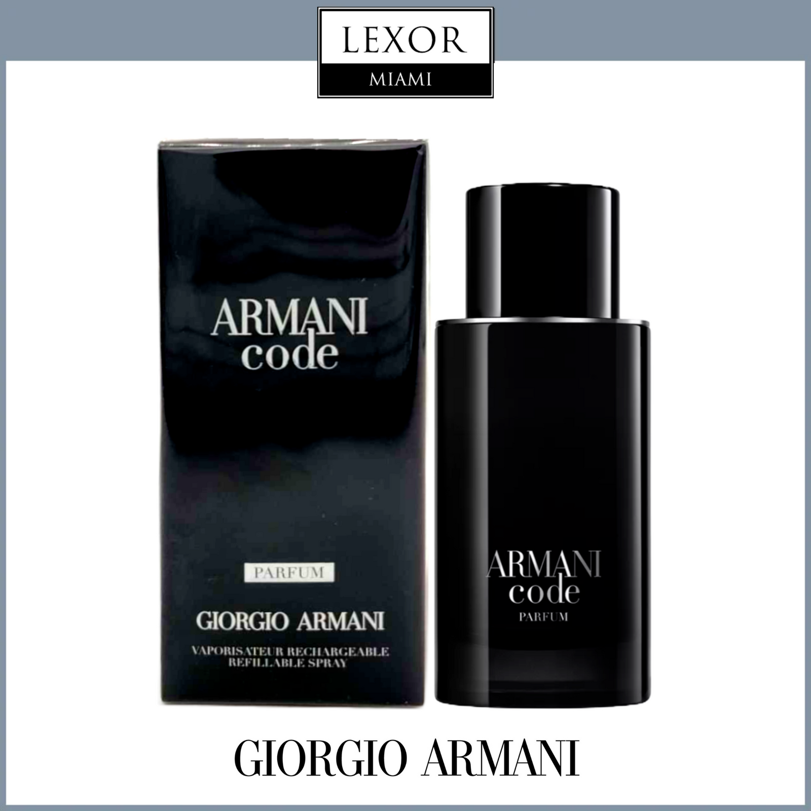 Giorgio Armani Armani Code 2.5 EDT Sp Men Perfume Refillable Lexor Miami